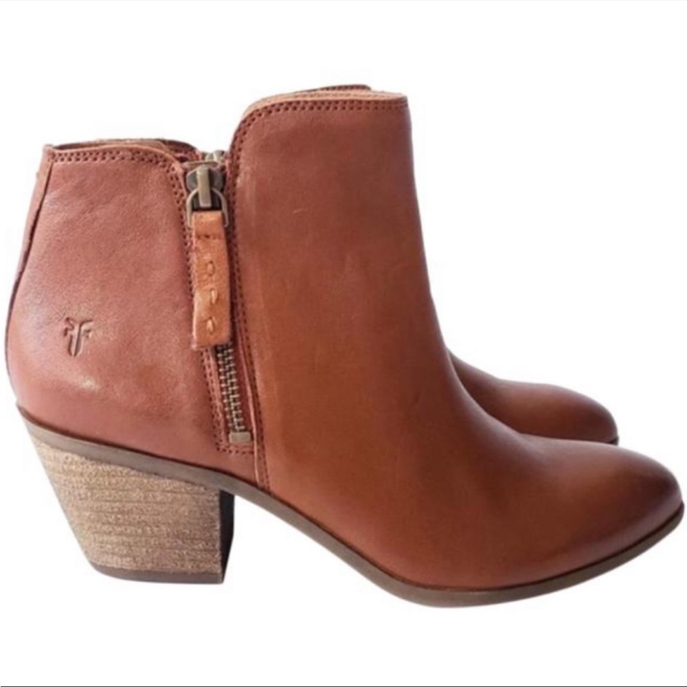 Frye Judith Cognac Leather Bootie